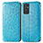 Leather Case Stands Fashionable Pattern Flip Cover Holder S01D for Samsung Galaxy A54 5G Blue