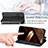 Leather Case Stands Fashionable Pattern Flip Cover Holder S01D for Samsung Galaxy A55 5G