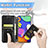 Leather Case Stands Fashionable Pattern Flip Cover Holder S01D for Samsung Galaxy F62 5G