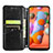 Leather Case Stands Fashionable Pattern Flip Cover Holder S01D for Samsung Galaxy M11