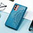 Leather Case Stands Fashionable Pattern Flip Cover Holder S01D for Samsung Galaxy M13 4G