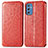 Leather Case Stands Fashionable Pattern Flip Cover Holder S01D for Samsung Galaxy M52 5G Red