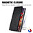 Leather Case Stands Fashionable Pattern Flip Cover Holder S01D for Samsung Galaxy Note 20 5G