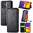 Leather Case Stands Fashionable Pattern Flip Cover Holder S01D for Samsung Galaxy Quantum2 5G