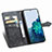 Leather Case Stands Fashionable Pattern Flip Cover Holder S01D for Samsung Galaxy S22 Plus 5G