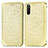 Leather Case Stands Fashionable Pattern Flip Cover Holder S01D for Sony Xperia 10 III Lite Gold
