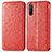 Leather Case Stands Fashionable Pattern Flip Cover Holder S01D for Sony Xperia 10 III SO-52B Red