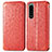 Leather Case Stands Fashionable Pattern Flip Cover Holder S01D for Sony Xperia 5 III SO-53B Red