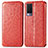 Leather Case Stands Fashionable Pattern Flip Cover Holder S01D for Vivo V21e 5G Red