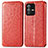 Leather Case Stands Fashionable Pattern Flip Cover Holder S01D for Vivo V23 5G Red