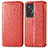 Leather Case Stands Fashionable Pattern Flip Cover Holder S01D for Vivo X70 5G Red