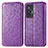 Leather Case Stands Fashionable Pattern Flip Cover Holder S01D for Vivo X70t Purple