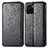 Leather Case Stands Fashionable Pattern Flip Cover Holder S01D for Vivo Y01 Black