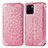 Leather Case Stands Fashionable Pattern Flip Cover Holder S01D for Vivo Y01A