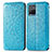 Leather Case Stands Fashionable Pattern Flip Cover Holder S01D for Vivo Y21