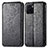 Leather Case Stands Fashionable Pattern Flip Cover Holder S01D for Vivo Y32t Black