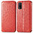 Leather Case Stands Fashionable Pattern Flip Cover Holder S01D for Vivo Y3s (2021) Red