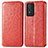 Leather Case Stands Fashionable Pattern Flip Cover Holder S01D for Vivo Y74s 5G Red