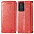 Leather Case Stands Fashionable Pattern Flip Cover Holder S01D for Vivo Y76s 5G Red