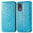 Leather Case Stands Fashionable Pattern Flip Cover Holder S01D for Xiaomi Civi 1S 5G Blue