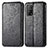 Leather Case Stands Fashionable Pattern Flip Cover Holder S01D for Xiaomi Mi 10T 5G Black