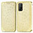 Leather Case Stands Fashionable Pattern Flip Cover Holder S01D for Xiaomi Mi 10T 5G Gold