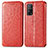 Leather Case Stands Fashionable Pattern Flip Cover Holder S01D for Xiaomi Mi 10T 5G Red