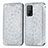 Leather Case Stands Fashionable Pattern Flip Cover Holder S01D for Xiaomi Mi 10T 5G Silver