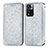 Leather Case Stands Fashionable Pattern Flip Cover Holder S01D for Xiaomi Mi 11i 5G (2022) Silver