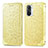 Leather Case Stands Fashionable Pattern Flip Cover Holder S01D for Xiaomi Mi 11i 5G Gold