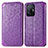 Leather Case Stands Fashionable Pattern Flip Cover Holder S01D for Xiaomi Mi 11T 5G Purple