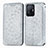 Leather Case Stands Fashionable Pattern Flip Cover Holder S01D for Xiaomi Mi 11T 5G Silver