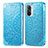 Leather Case Stands Fashionable Pattern Flip Cover Holder S01D for Xiaomi Mi 11X 5G Blue