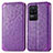 Leather Case Stands Fashionable Pattern Flip Cover Holder S01D for Xiaomi Poco F4 5G Purple