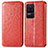 Leather Case Stands Fashionable Pattern Flip Cover Holder S01D for Xiaomi Poco F4 5G Red