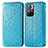 Leather Case Stands Fashionable Pattern Flip Cover Holder S01D for Xiaomi Poco M4 Pro 5G Blue