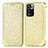 Leather Case Stands Fashionable Pattern Flip Cover Holder S01D for Xiaomi Poco X4 NFC Gold