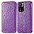 Leather Case Stands Fashionable Pattern Flip Cover Holder S01D for Xiaomi Poco X4 NFC Purple