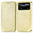 Leather Case Stands Fashionable Pattern Flip Cover Holder S01D for Xiaomi Poco X4 Pro 5G Gold