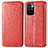 Leather Case Stands Fashionable Pattern Flip Cover Holder S01D for Xiaomi Redmi 10 (2022) Red