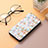 Leather Case Stands Fashionable Pattern Flip Cover Holder S01D for Xiaomi Redmi 11A 4G White