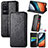 Leather Case Stands Fashionable Pattern Flip Cover Holder S01D for Xiaomi Redmi K40S 5G