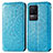 Leather Case Stands Fashionable Pattern Flip Cover Holder S01D for Xiaomi Redmi K50 5G Blue