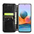 Leather Case Stands Fashionable Pattern Flip Cover Holder S01D for Xiaomi Redmi Note 10 Pro 4G