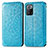 Leather Case Stands Fashionable Pattern Flip Cover Holder S01D for Xiaomi Redmi Note 10 Pro 5G Blue