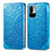Leather Case Stands Fashionable Pattern Flip Cover Holder S01D for Xiaomi Redmi Note 10T 5G Blue