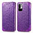 Leather Case Stands Fashionable Pattern Flip Cover Holder S01D for Xiaomi Redmi Note 10T 5G Purple
