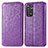 Leather Case Stands Fashionable Pattern Flip Cover Holder S01D for Xiaomi Redmi Note 11 4G (2022) Purple