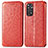 Leather Case Stands Fashionable Pattern Flip Cover Holder S01D for Xiaomi Redmi Note 11 4G (2022) Red