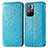 Leather Case Stands Fashionable Pattern Flip Cover Holder S01D for Xiaomi Redmi Note 11 5G Blue